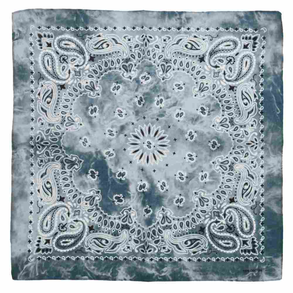 Zac's Alter Ego - Grey Shaded Paisley Bandana - Grey